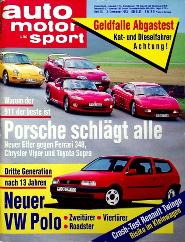 Deckblatt Auto Motor und Sport (25/1993)